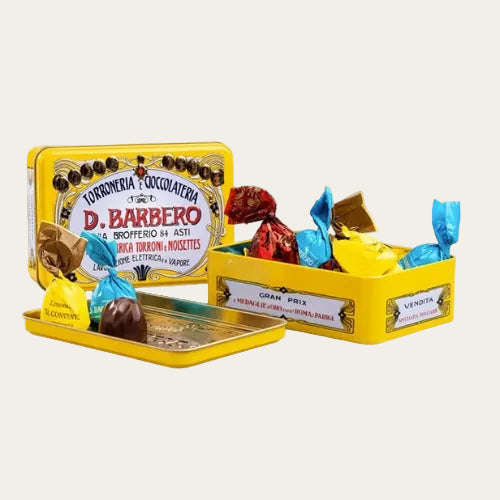 Torroncini scatola di metallo GIALLO - 150gr