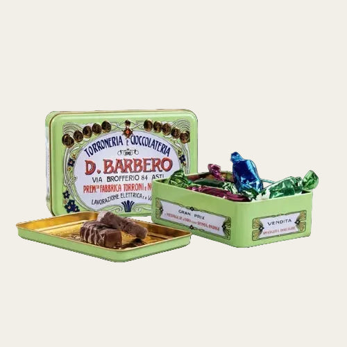 Torroncini scatola di metallo VERDE - 100gr