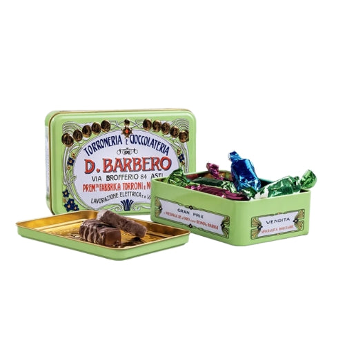 Torroncini scatola di metallo VERDE - 100gr