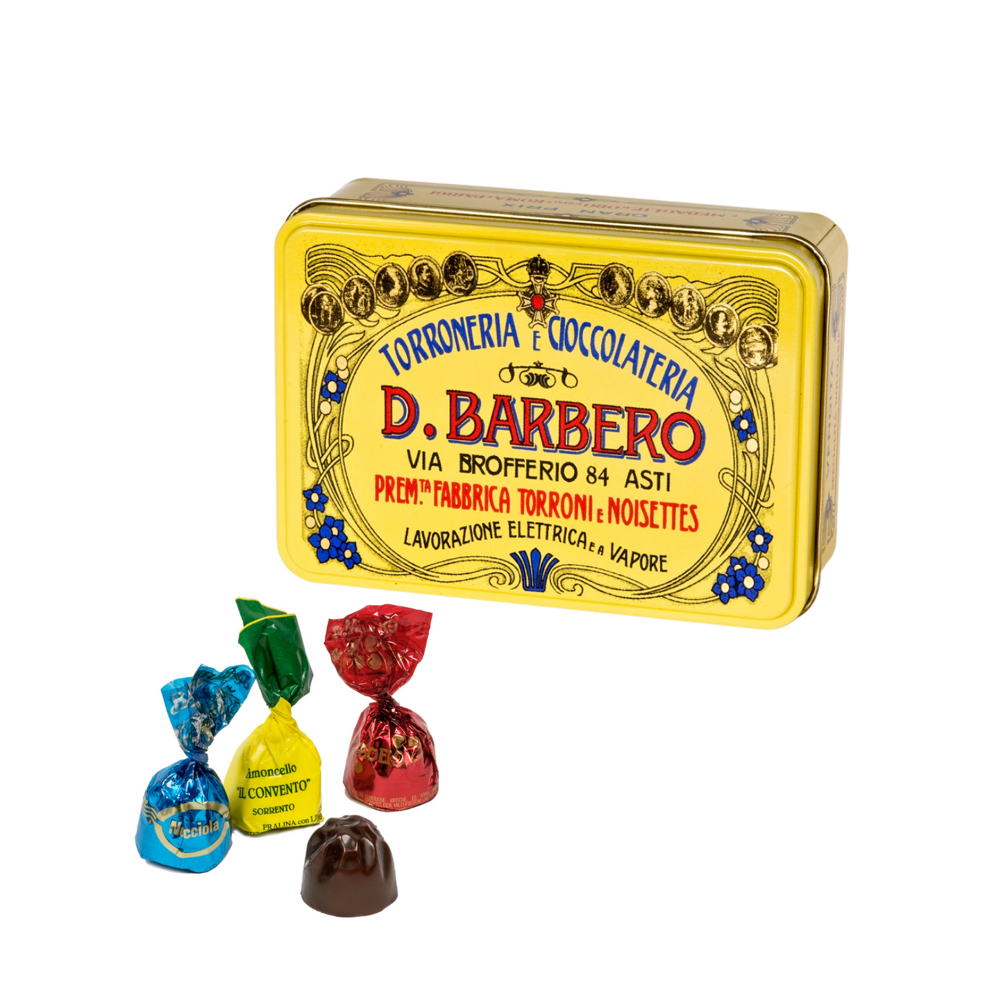 Torroncini scatola di metallo GIALLO - 150gr