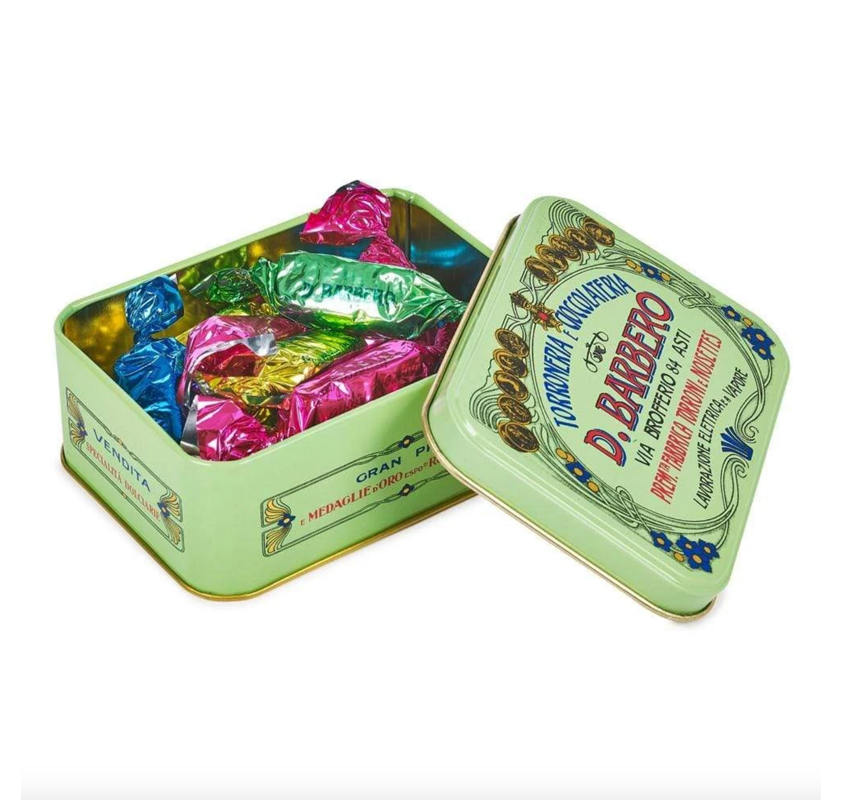 Torroncini scatola di metallo VERDE - 100gr
