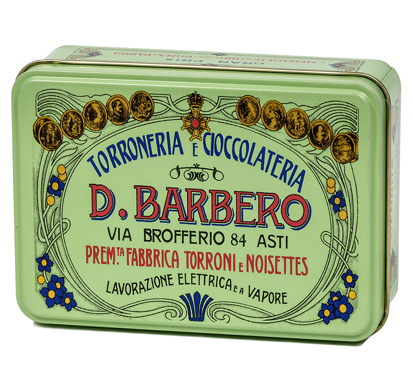 Torroncini scatola di metallo VERDE - 100gr